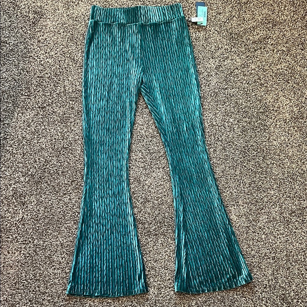 Teal Flared Pants